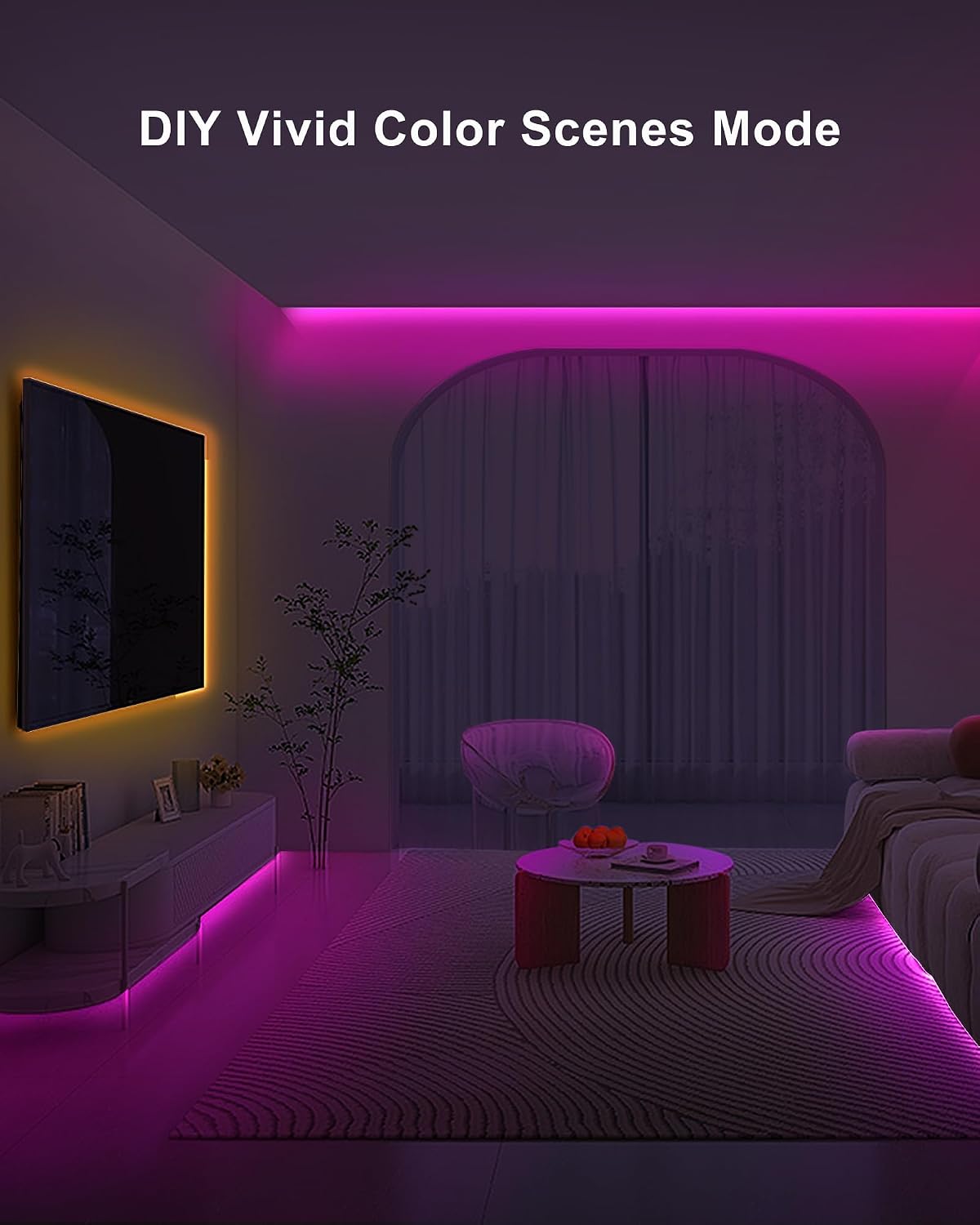 Tatazone 4.92ft Bluetooth RGB COB Led Strip Lights with Remote, Dimmable Smart App Led COB Light Strip, Color Changing Music Sync, Indoor RGB Led Lights for Bedroom, Home Decor, Party