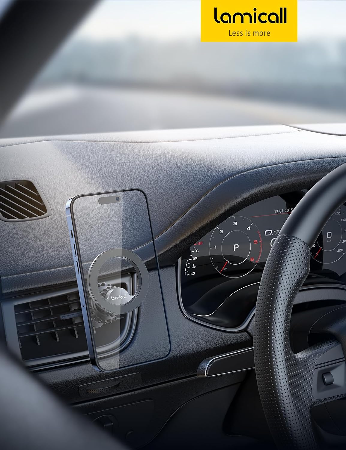 Lamicall for MagSafe Car Mount Vent 20 Super Magnets Accessories for iPhone | Magnetic Phone Holders for Your Car HandsFree Car Phone Holder Mount Air for Women Men Gift fit iPhone 17 16 Pro Max Silver