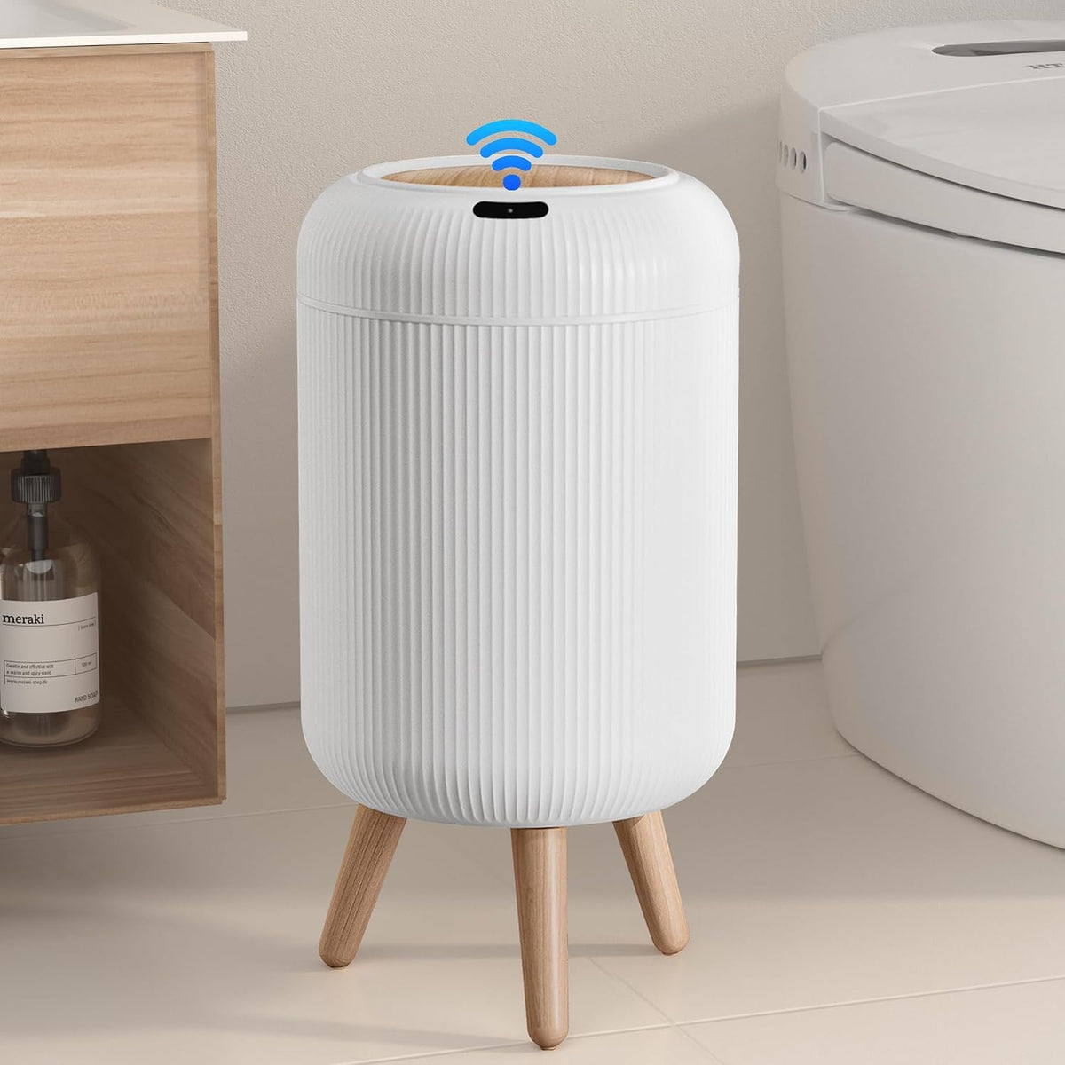 Motion Sensor Bathroom Trash Can,3 Gallon Auto Touchless Trash Bin