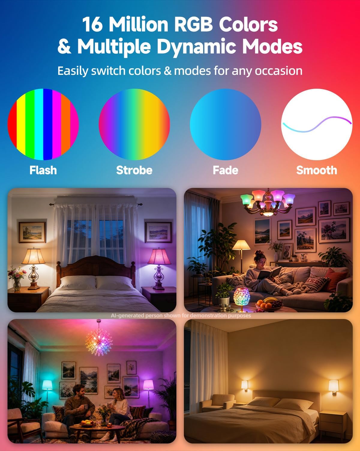 Color Changing G9 LED Bulb 120V 3W Smart Bluetooth G9 Bulb 2-Pack