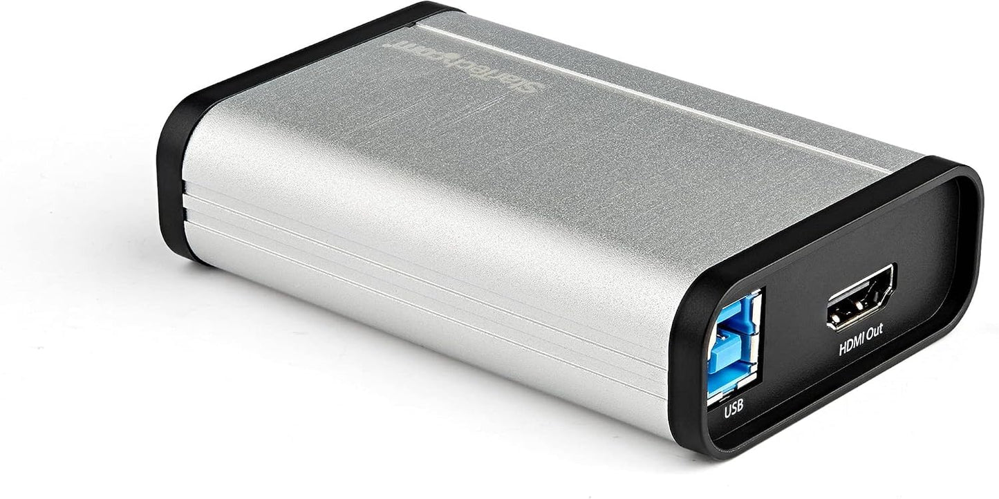 StarTech HDMI to USB-C Video Capture Device, 1080p, 60fps, TAA (UVCHDCAP) | External USB 3.0 Type-C Capture/Live Streaming, Comp with USB-C/USB-A/Thunderbolt 3, HDMI Audio/Video Recorder Adapter