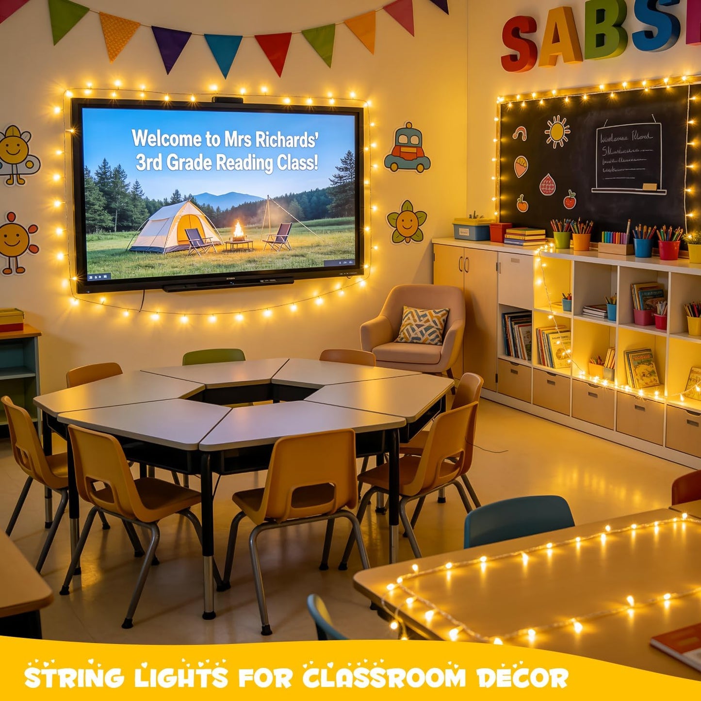 JMEXSUSS Remote Control String Lights Battery Operated Classroom Lights | Waterproof, 66ft 200 LED Warm White Christmas Lights Outdoor Indoor, Twinkle Classroom Dorm Lights for Bedroom Patio Decor