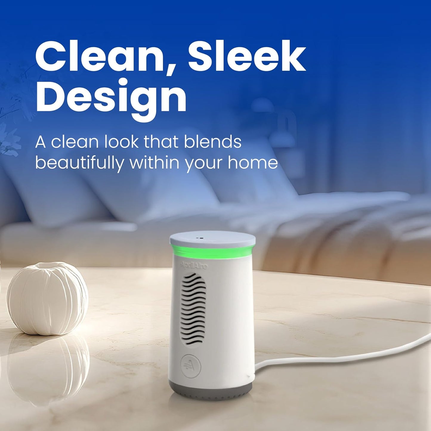 AprilAire ZAWTHCPV Smart Indoor 5-in-1 Wi-Fi Air Quality Monitor (CO2, VOC, PM 2.5, Particulate Matter, Humidity and Temperature), App Controlled IAQ Monitor for Home Air Quality Sensor