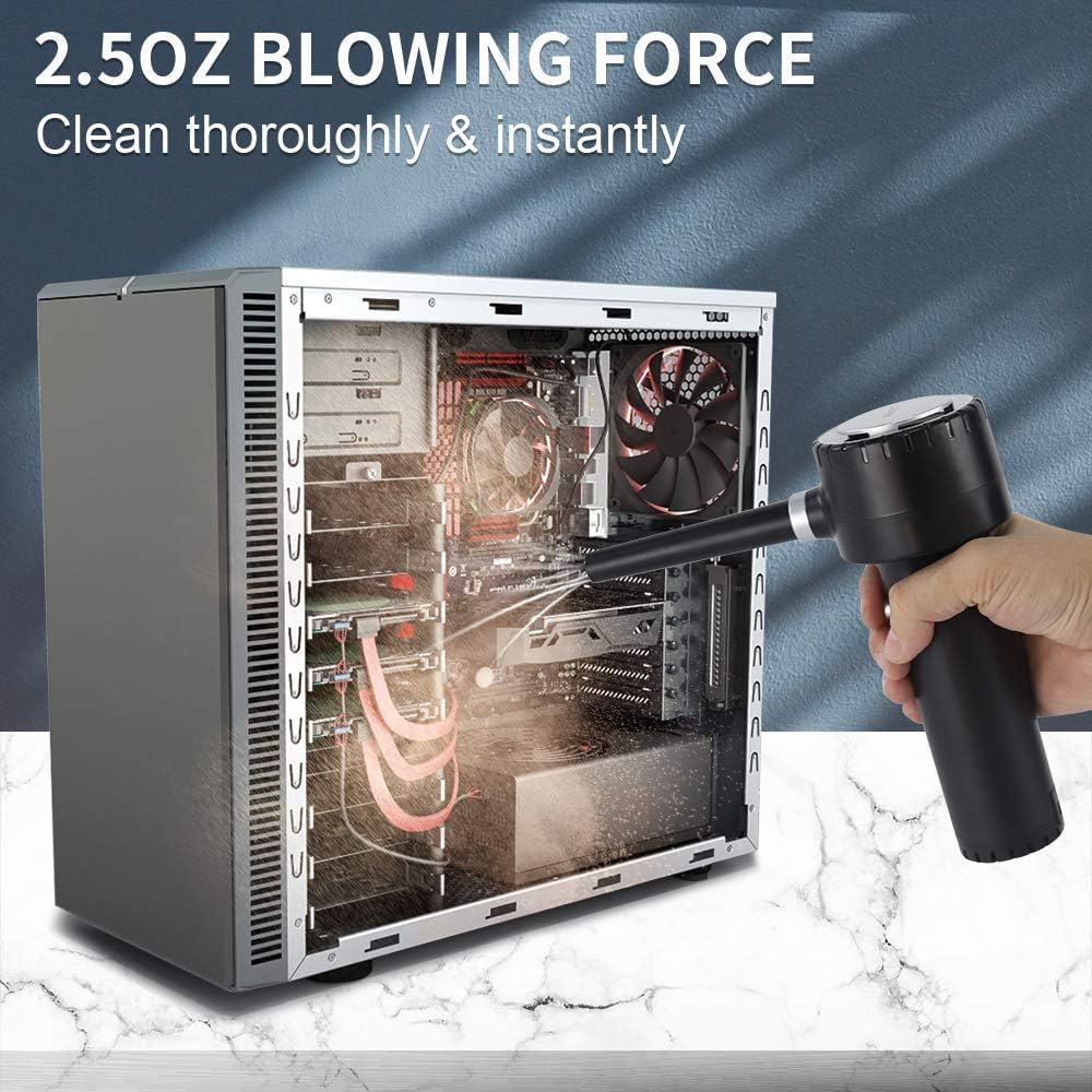 Electric Air Duster, Compressed Air Duster, Portable 45000 RPM Cordless Dust Blower, 6000mAh Battery Air Can Duster, Powerful Computer Keyboard Cleaning Air Spray
