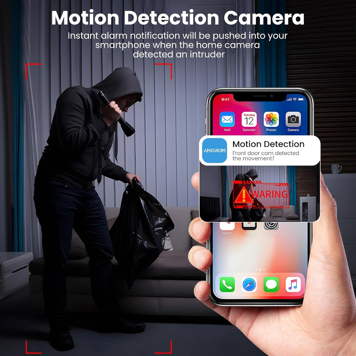 Home Cameras, AI Security Camera for Baby/Kids/Elderly/Dog/Cat Monitoring