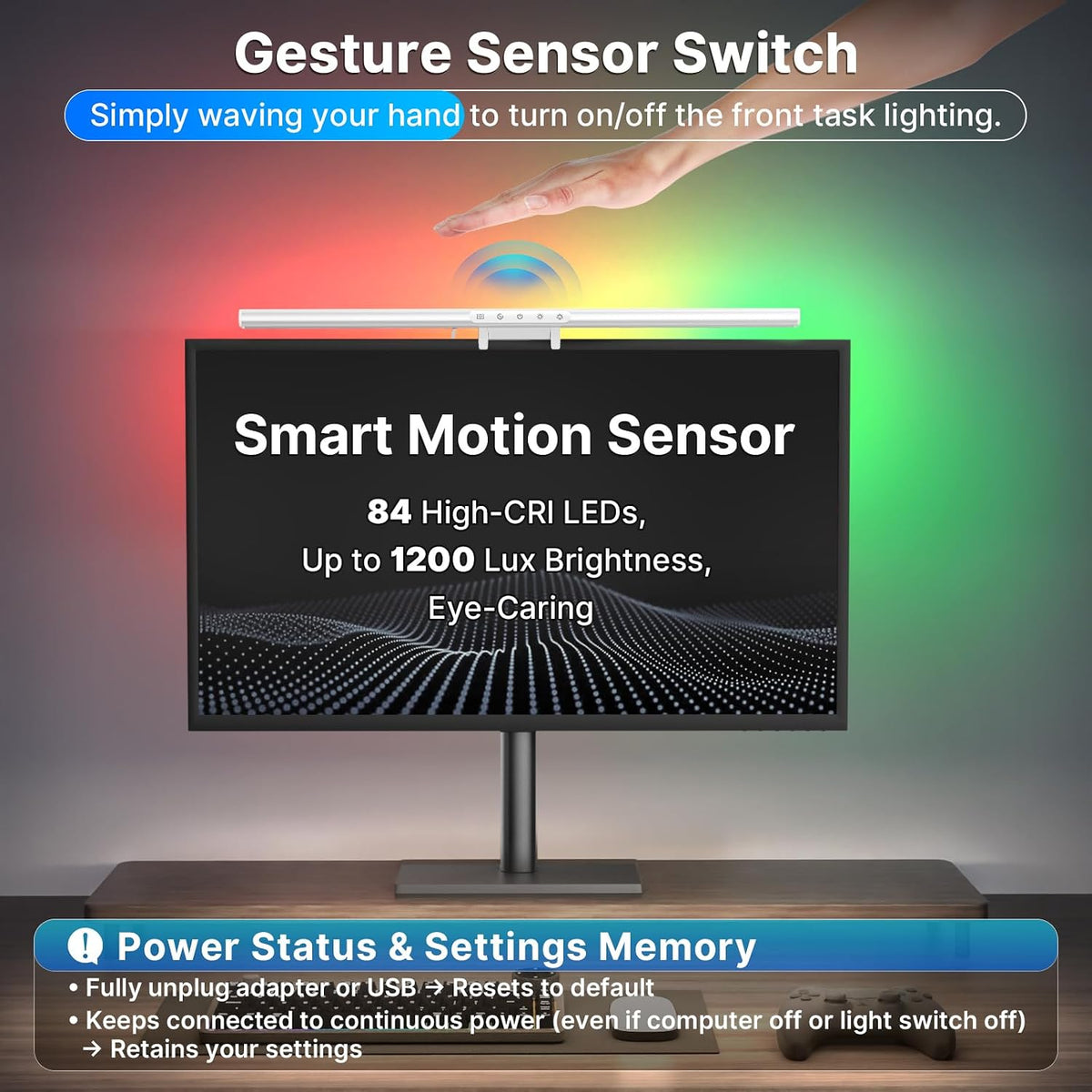 LED Monitor Light Bar, Computer Monitor Lamp for Home Office & Gaming
