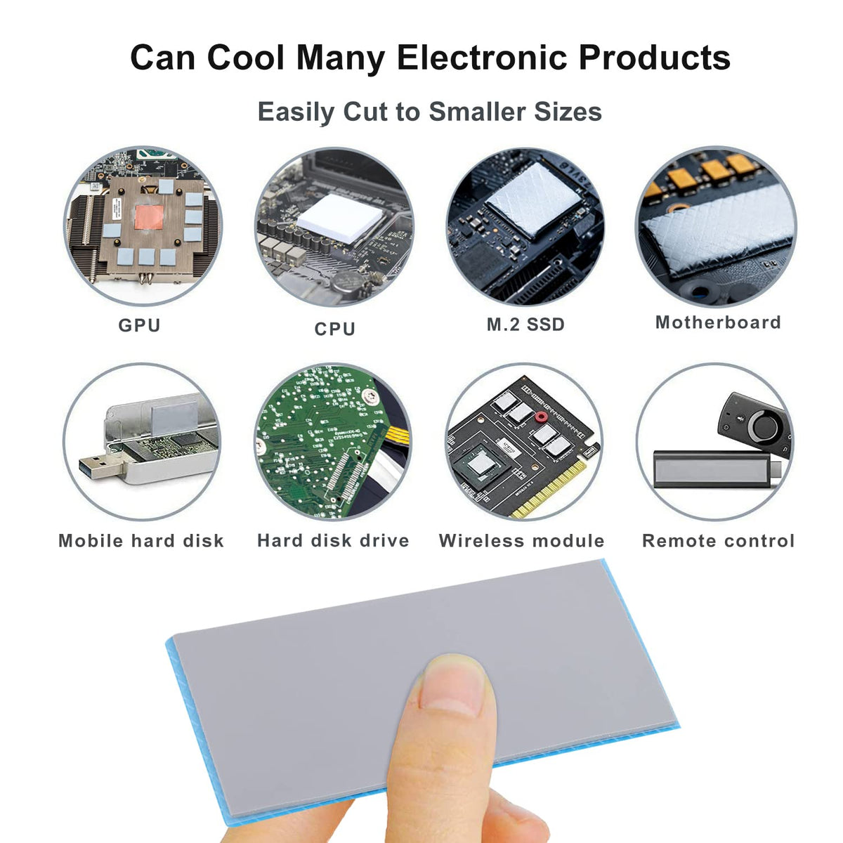 Thermalright Thermal Pad 1mm 12.8 W/mK, 85x45x1.0mm, Non Conductive Heat Resistance, Odyssey Silicone Thermal Pads for PC PS5 PS4 Laptop Heatsink CPU/GPU/CPU/SSD/VRAM/LED Cooler