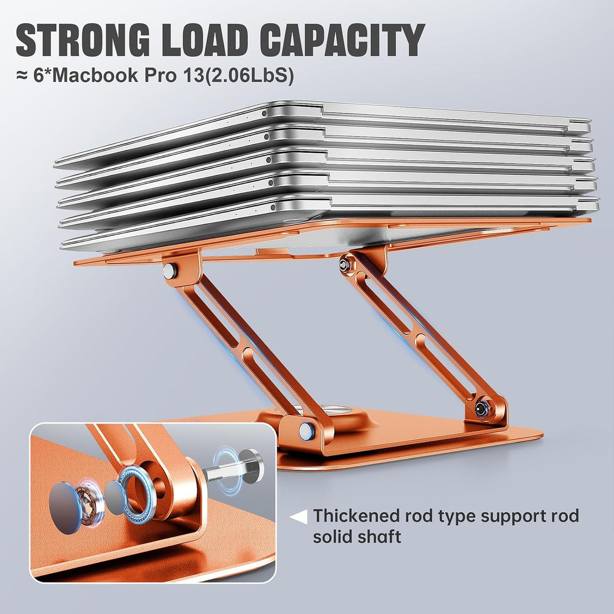 Laptop Stand for desk(360°Rotating),Aluminum laptop Riser for 10-16"Laptops