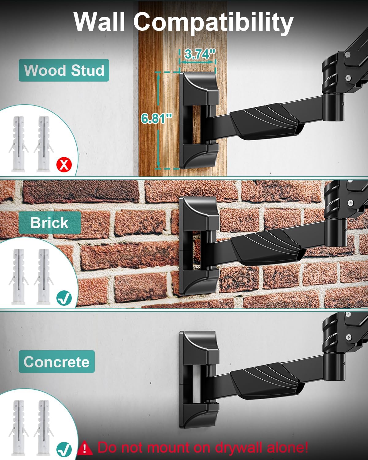 MOUNT PRO Monitor Wall Mount for Max 43" Ultrawide Screens