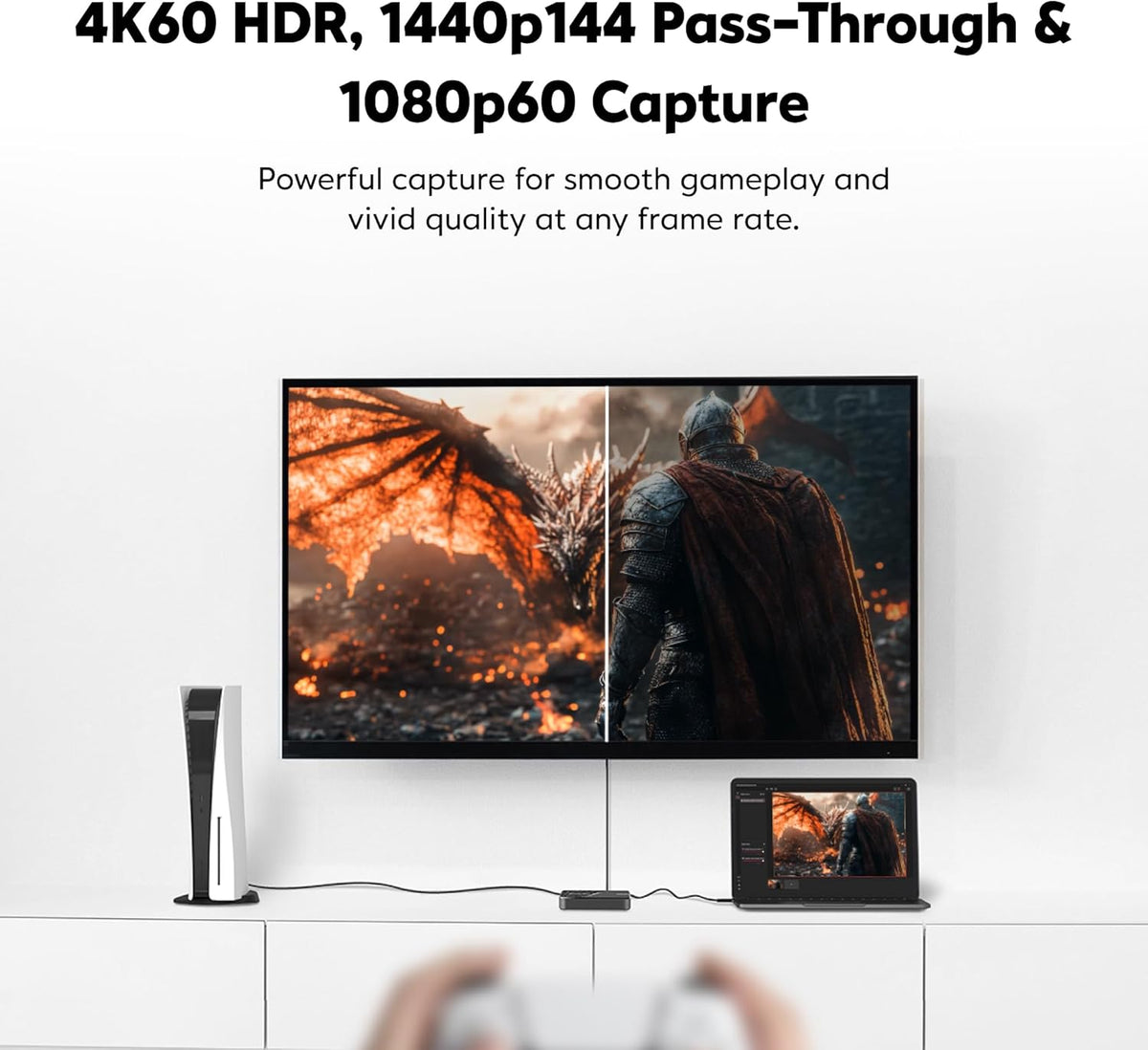 AVerMedia Capture Card for Streaming, 4K60 HDR Passthrough, 1080p60 Video Recording, Ultra-Low Latency Game Streaming for Switch 2, Xbox, PS5, PC on Twitch, OBS, Win11, Mac - StreamLine MINI+ GC311G2