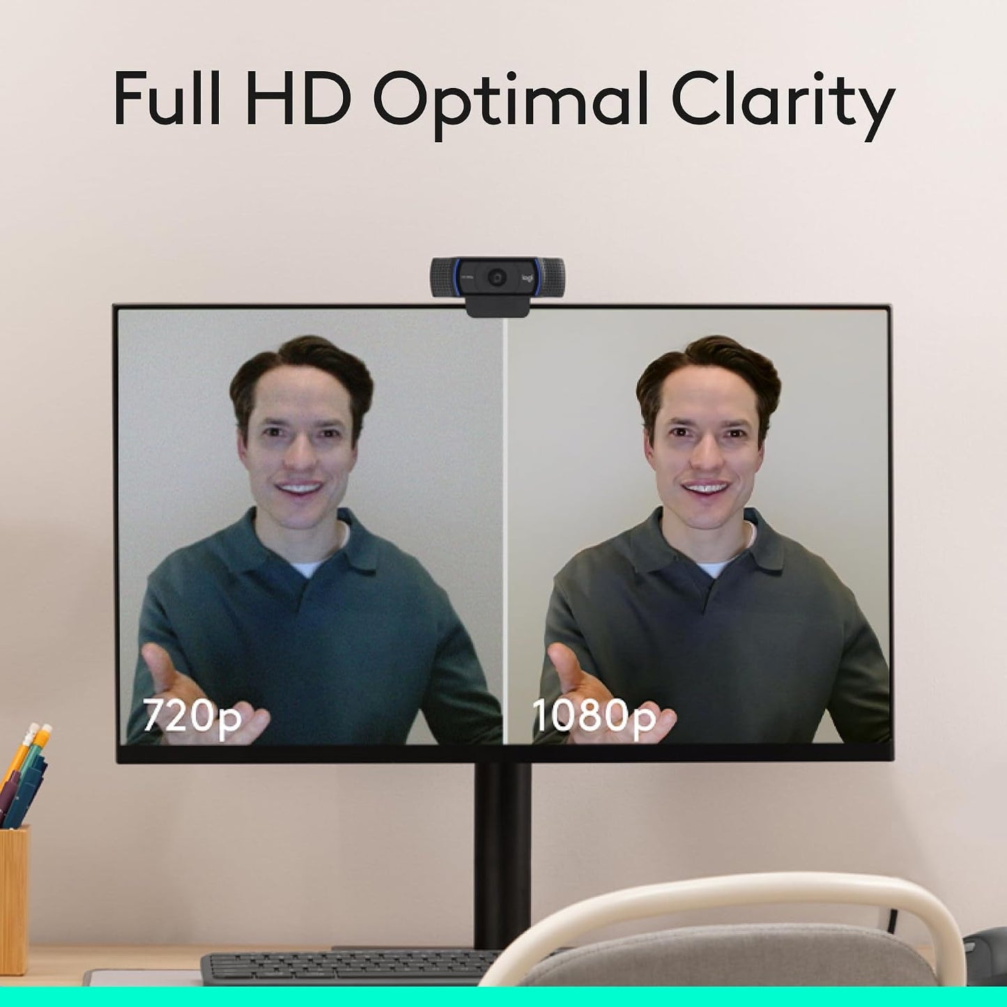 Logitech C920x HD Pro PC Webcam Full 1080p/30fps Video - Black | 30fps Video, Clear Audio, Light Correction, Works with Teams, Meet, Zoom, Nintendo Switch 2, Mac, Tablet