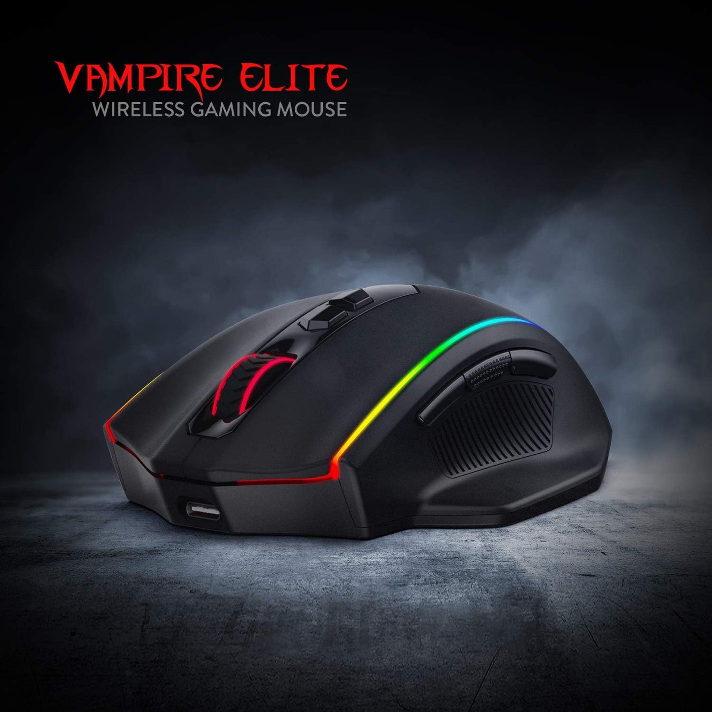 Redragon M686 Wireless RGB Optical Gaming Mouse 16000 DPI Remapping Keys | Cable-Free 0 Delay, Smooth Precise Tracking, Custom Macro Keybinds, Vibing Backlight, Ergonomic Grip Body Comfort