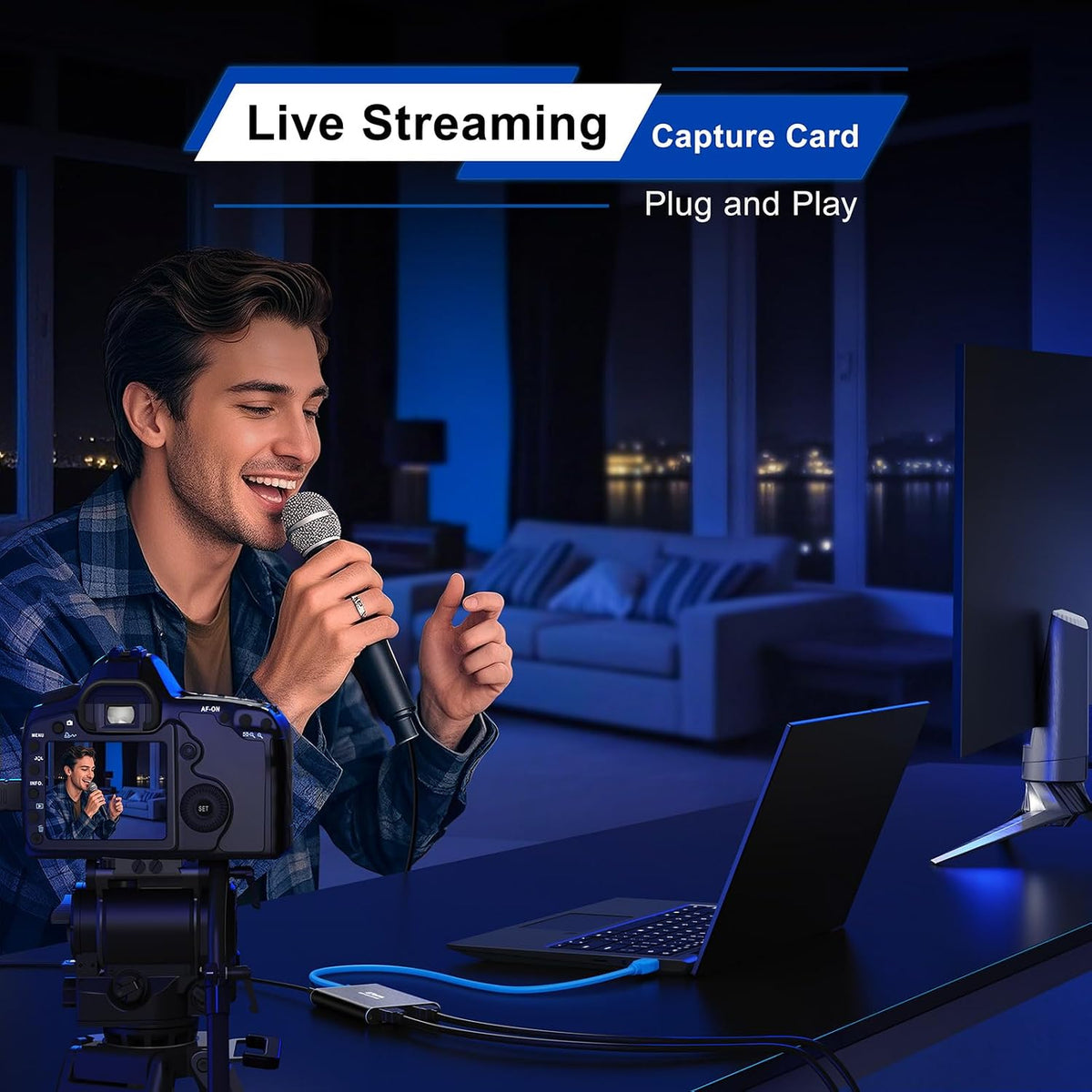 Portta HDMI Video Capture Card, Stream and Record in 1080P60 with Ultra-Low Latency, 4K HDMI in/Loop Out, USB 3.0 to PC Compatible with Nintendo Switch 2/PS4/PS5/Xbox/OBS