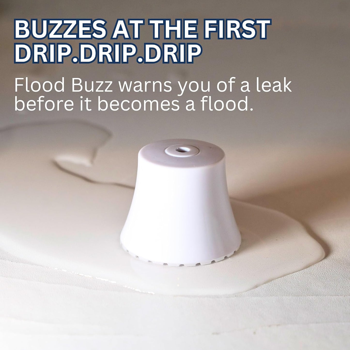 Flood Buzz Small Water Leak Detectors for Homes & Businesses - 6-Pack | No Setup Required - Patented Design - Use Under Sink, Toilet, Basement, RV, Water Heater, Dishwasher - Reusable Alarm