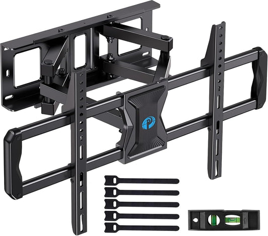Pipishell Full-Motion TV Wall Mount for Most 37–84 Inch TVs up to 100 lbs, Wall Mount TV Bracket with Dual Articulating Arms, Extension, Swivel, Tilt, Fits 16" Wood Studs, 600 x 400mm Max VESA, PILF8