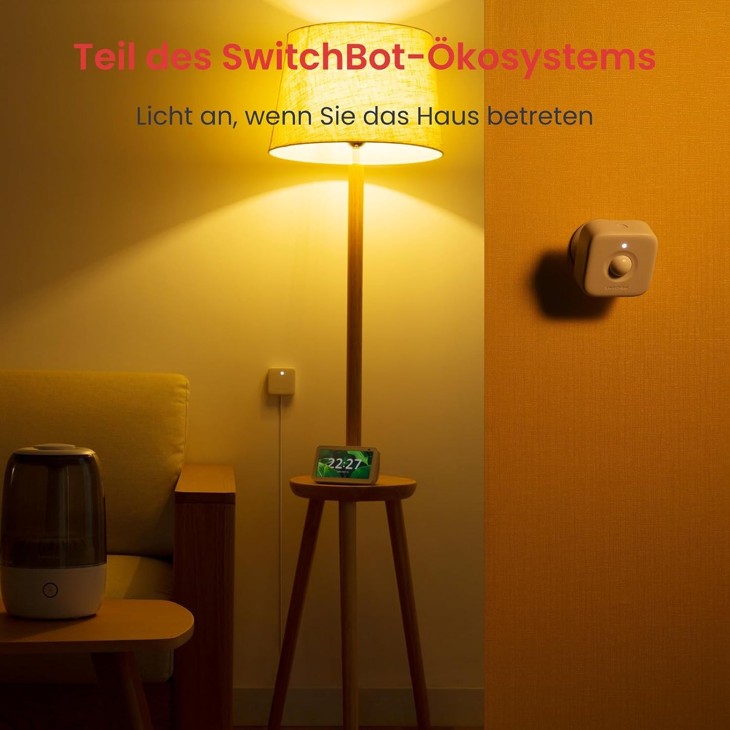 SwitchBot Smart Motion Door Sensor - Wireless Home Security System, PIR Motion Detector Alert, Add SwitchBot Hub to Make it Compatible with Alexa