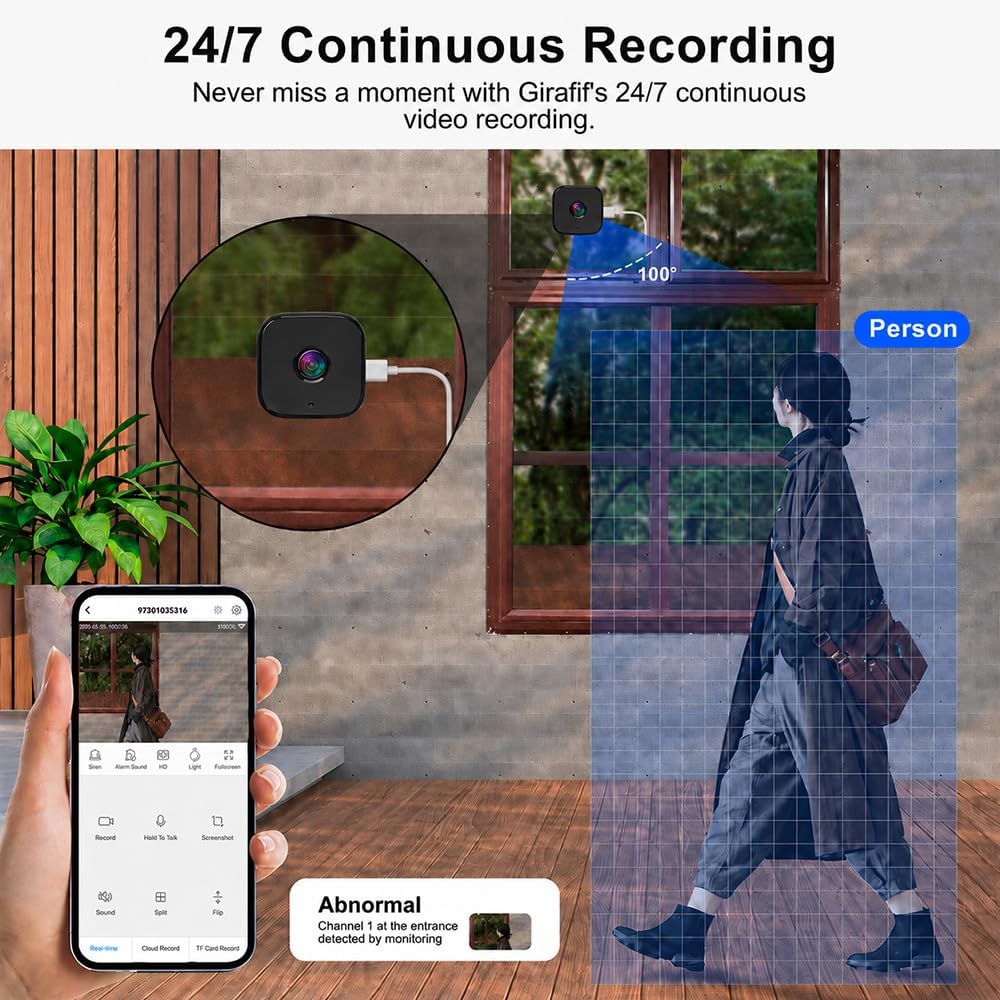2K Window Camera, Window Cameras for Home Security with Night Vision