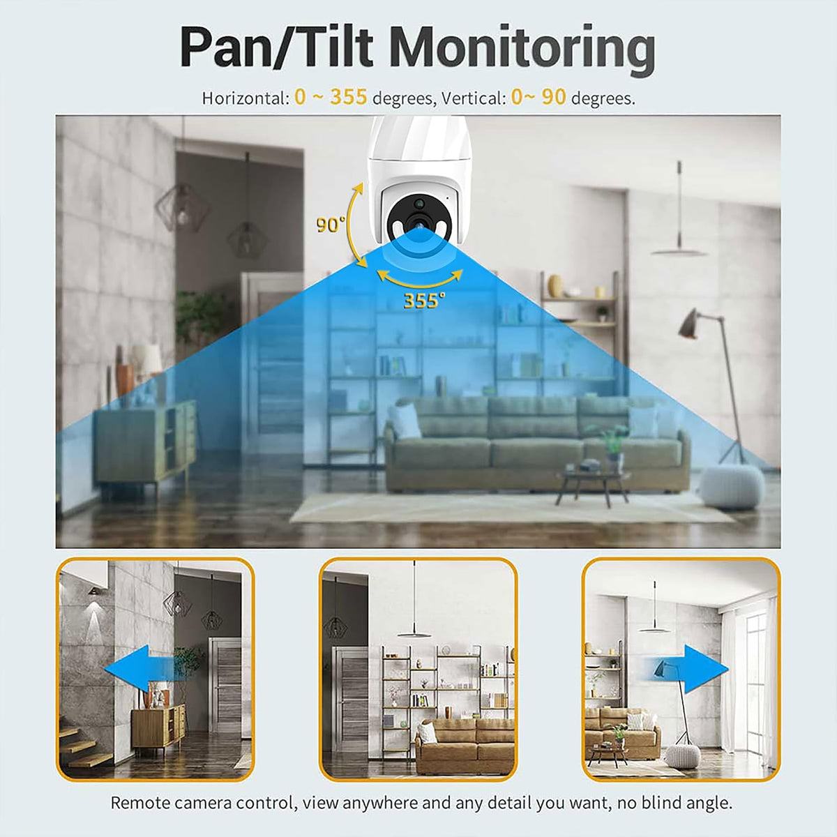 Ameyes 2PCS Indoor Camera Wireless with Light Socket, 1080P Dog/Pet Cameras