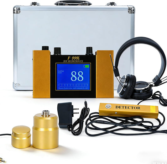 Underground Water Leak Detector, Adjustable Sensitivity Non-Destructive Metal/Plastic Water Pipe Leak Detector Locator for Commercial Residential Plumbing Floor Heating, Noise-Cancelling Headset