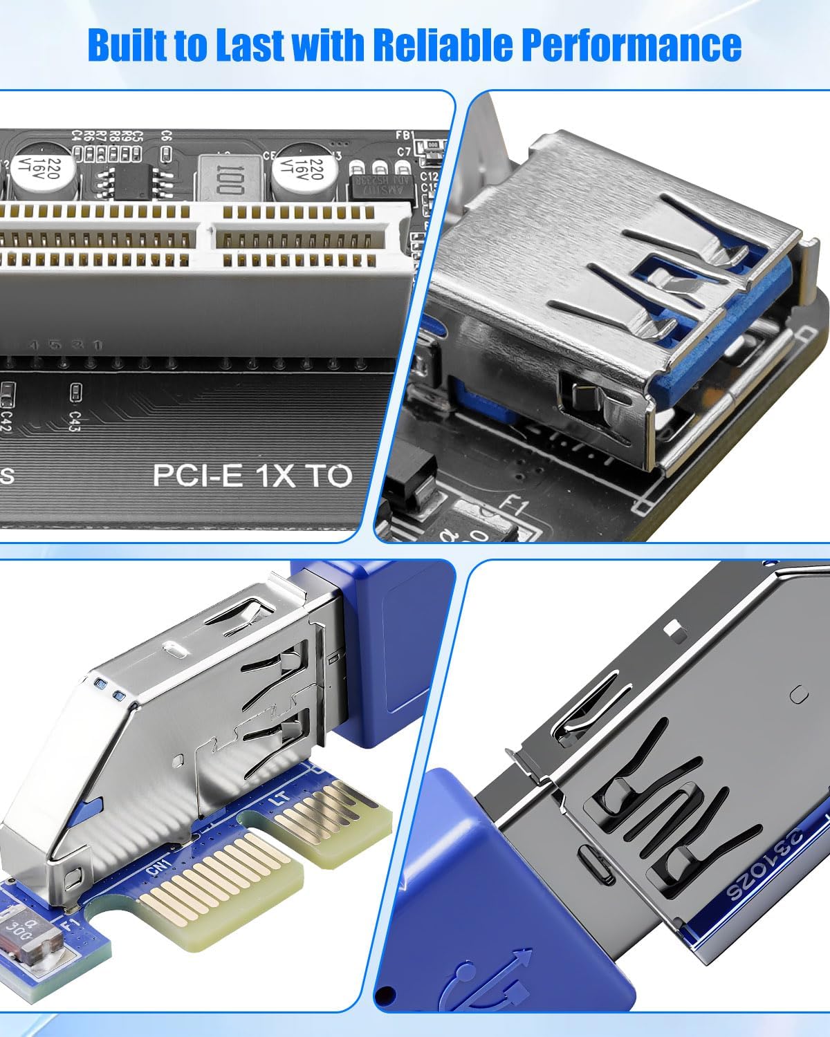 PCIe to PCI Adapter for Audio Interfaces Video Capture Industrial Devices | PCI Expansion Converter, Legacy PCI Cards with USB 3.0 Cable