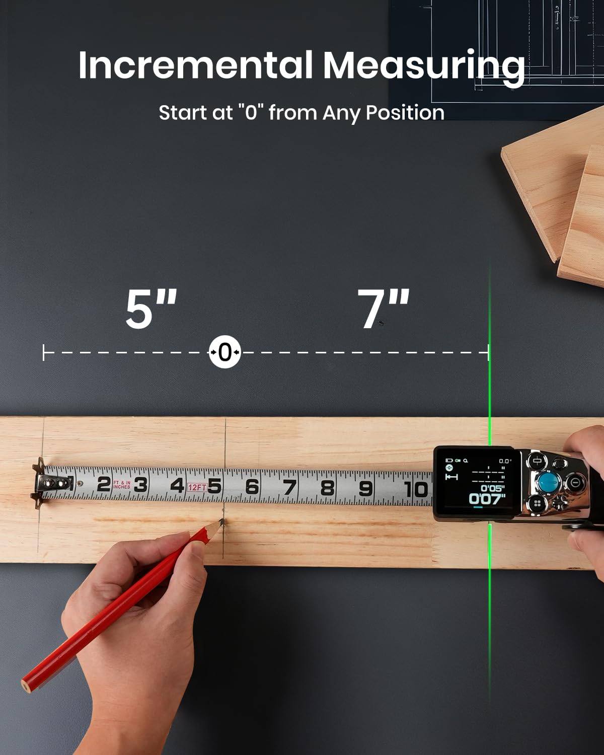 MiLESEEY XTAPE1 Digital Laser Tape Measure for Pro & DIY Use | ±1mm Accuracy, Auto-Lock Tape, Green Aligning Laser, Replaceable Module, P2P Measurement, Real-Time Data Sync, Gift Pick