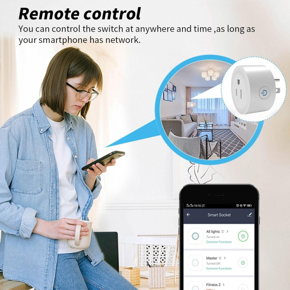 WiFi Smart Plug | Compatible with Alexa & Google Home | WiFi Outlet for Remote Control & Timer and Schedule Function | No Hub Required | Safety Certified (2Pack)