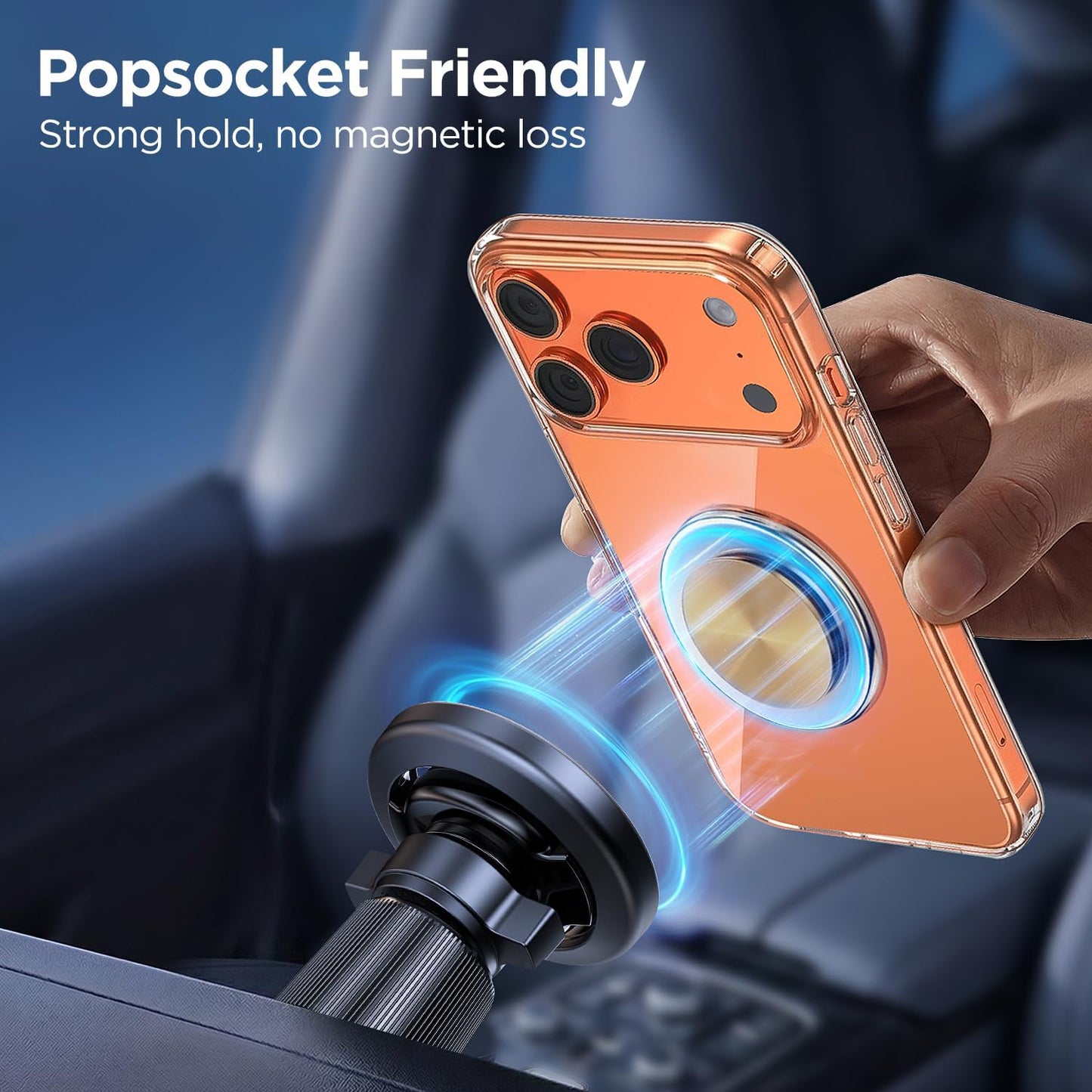 Miracase Car Phone Holder for Magsafe [Strong Magnets] Magnetic Phone Holders for Your Car, 360°Adjustable Air Vent Hands Free Cell Phone Mount Cradle Fit iPhone 17-12 & All Smartphones, Black