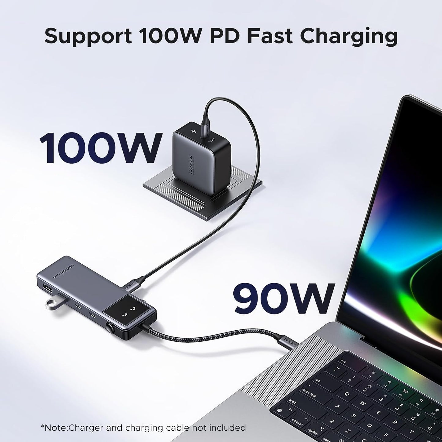 UGREEN Uno 6 in 1 USB-C Hub with 10Gbps USB-C & USB-A Data Ports 4K@60Hz HDMI for MacBook Neo/Pro/Air, iPad Pro, Surface, XPS, Thinkpad and More.