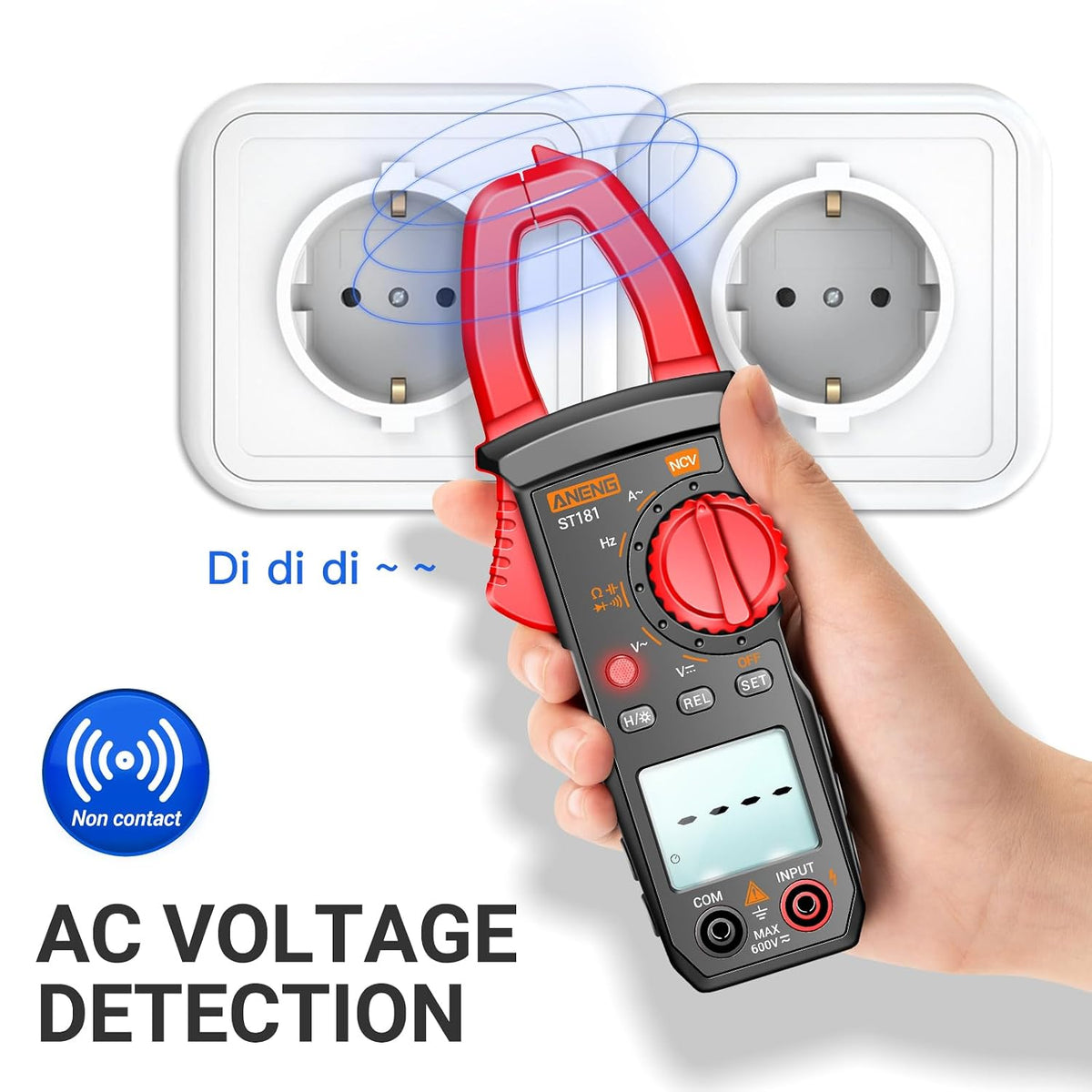 ANENG Digital Clamp Meter,Multimeter Tester,4000 Count,NCV,Amp Voltmeter | Measures AC Current, AC/DC Voltage,Capacitance, Resistance, Diodes, Continuity Frequency Backlight Electrican Tools
