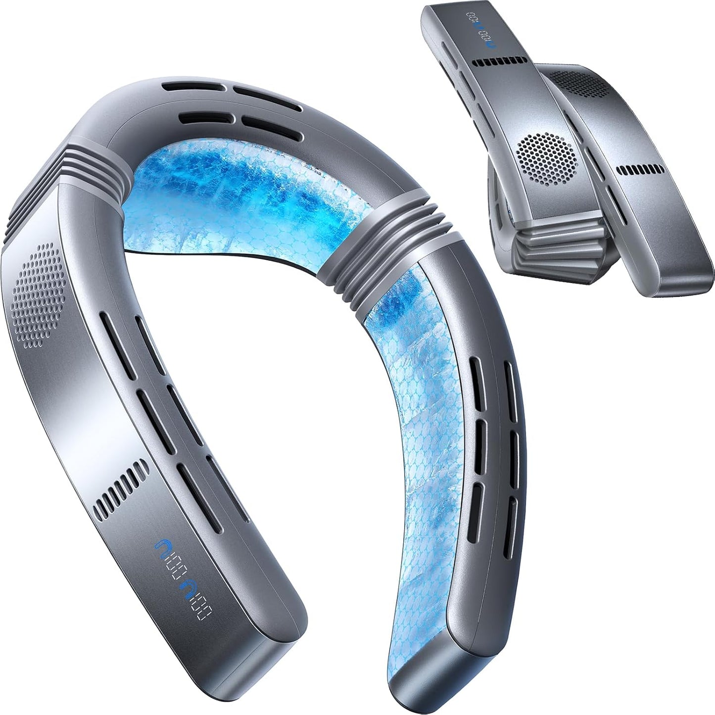 TORRAS COOLiFY 2026 Cyber Fold AI Neck Air Conditioner, Max Cooling Area | Neck & Face Cooler with Adjustable Strong Wind, Rechargeable Gift for Dad, Husband, Titanium