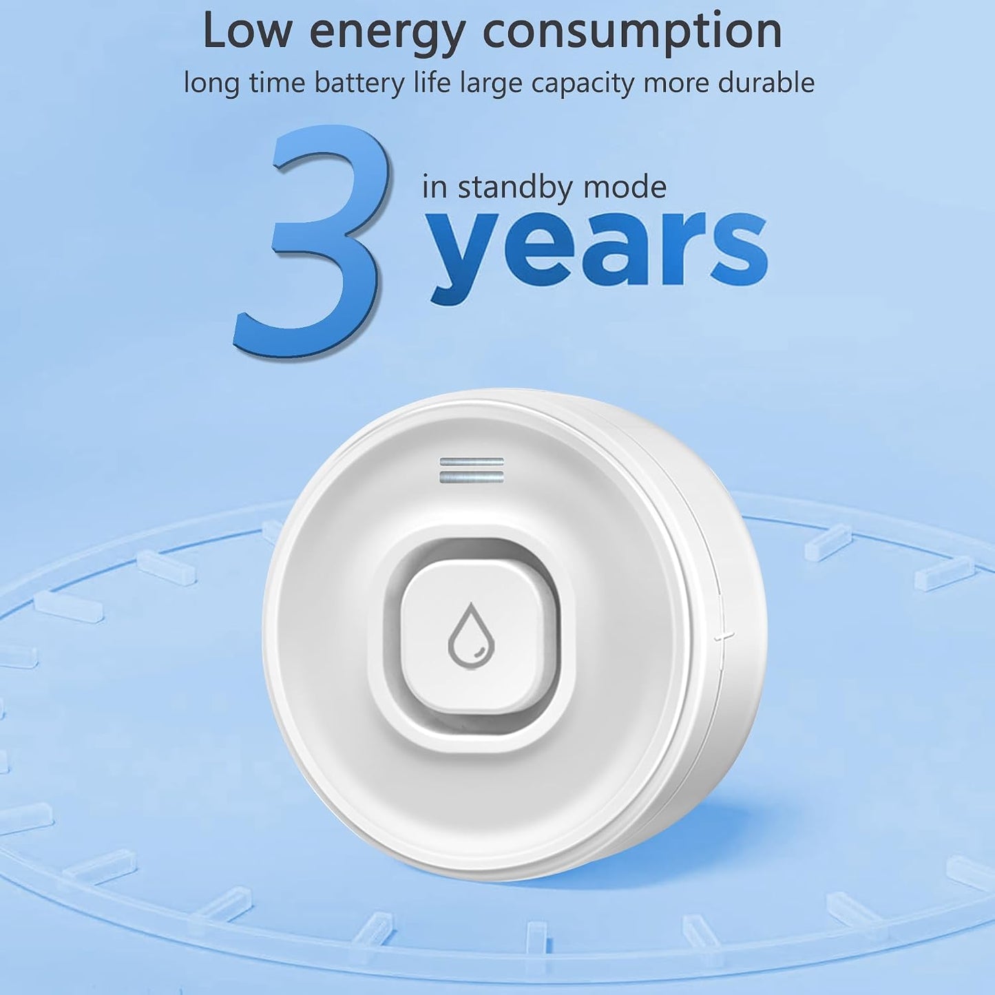 Wi-Fi Water Leak Detector: 100dB Water Sensor Alarm for Basement, Adjustable Alarm and App Alerts, Flood Leakage Detection Devices for Pipe/Drain/Sink/Faucet