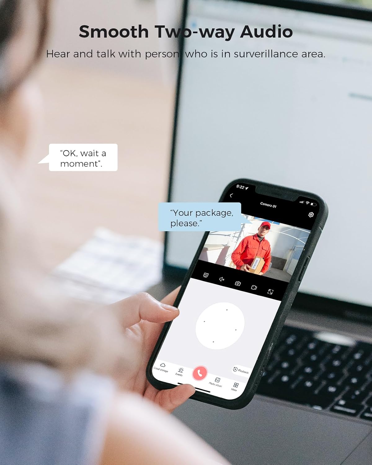 Hiseeu Wireless Security Camera System Outdoor, 3MP WiFi Camera for Home