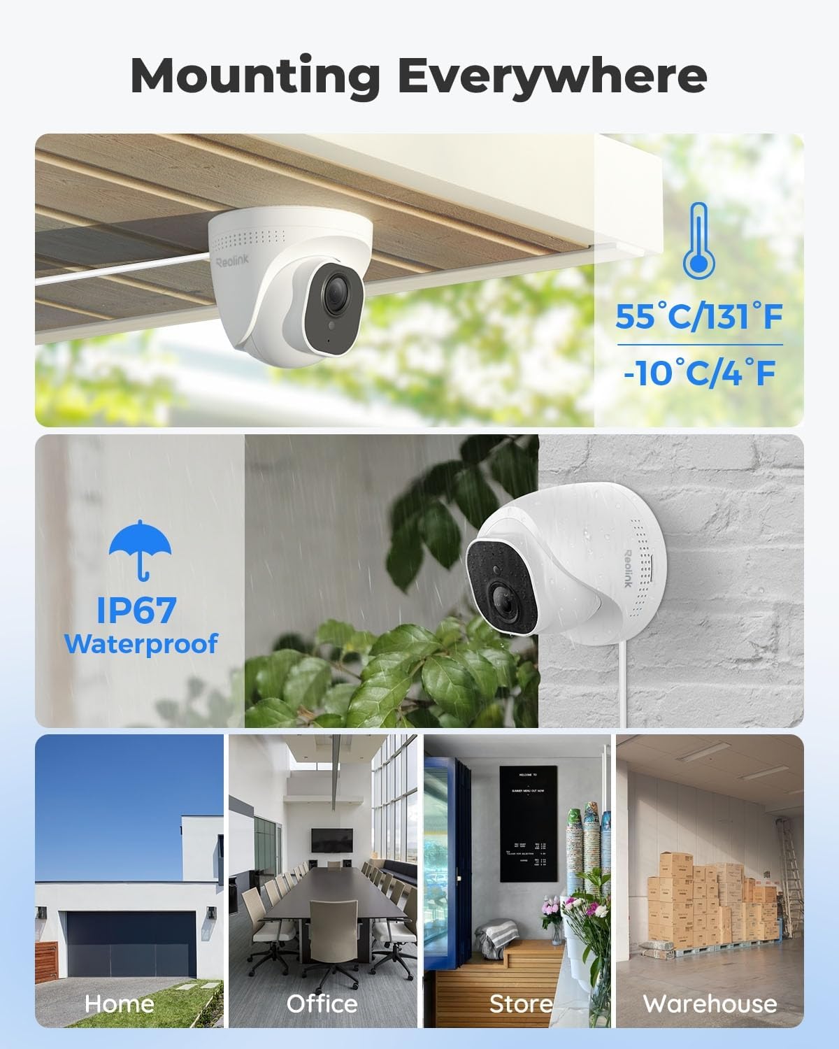 REOLINK 5MP 8CH Home Security Camera System with 2TB HDD RLK8-520D4-5MP