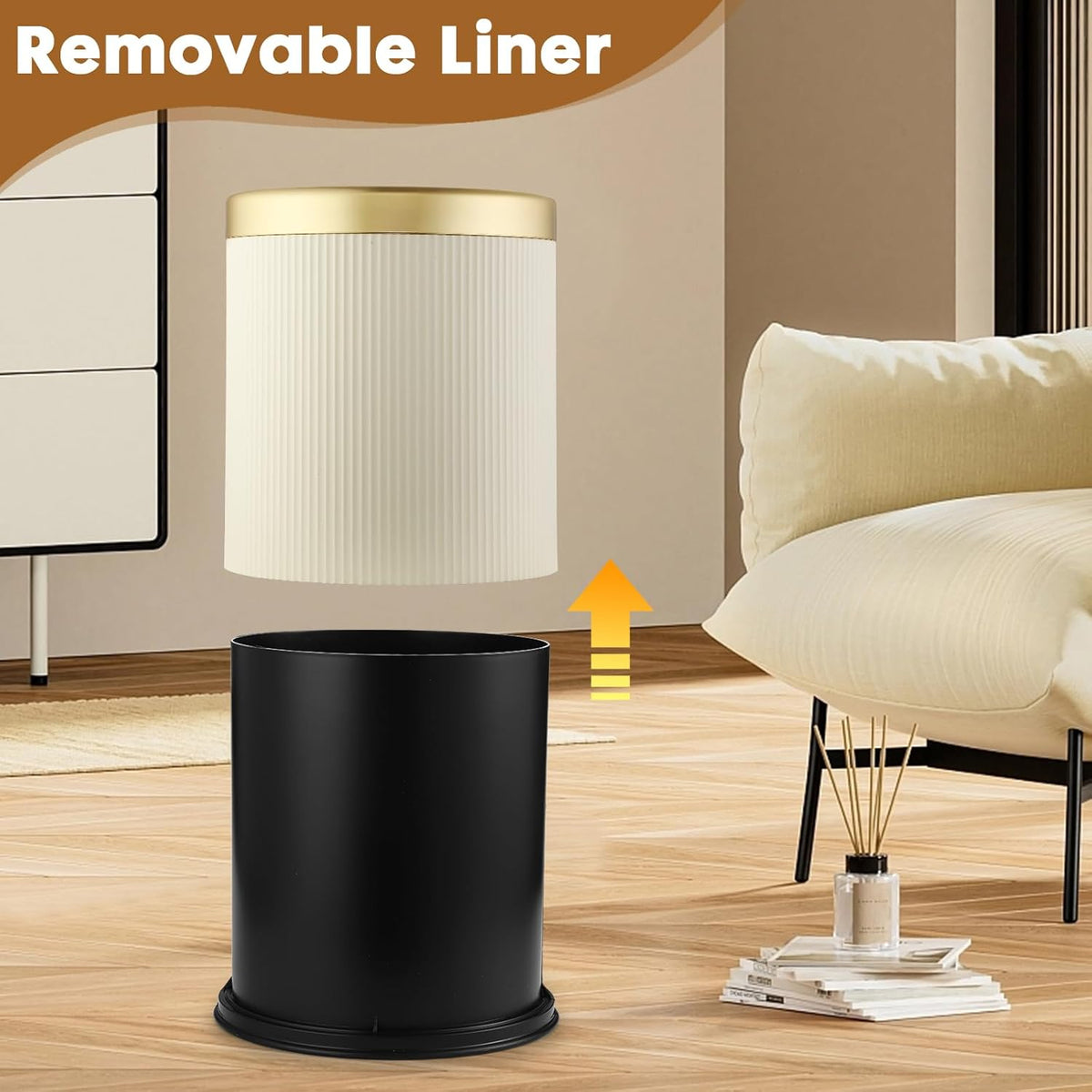 Automatic Bathroom Trash Can with Lid,Motion Sensor Trash cans Smart