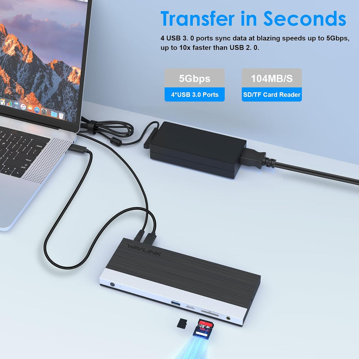 WAVLINK 13-in-1 USB C Docking Station Triple 4K for Laptop