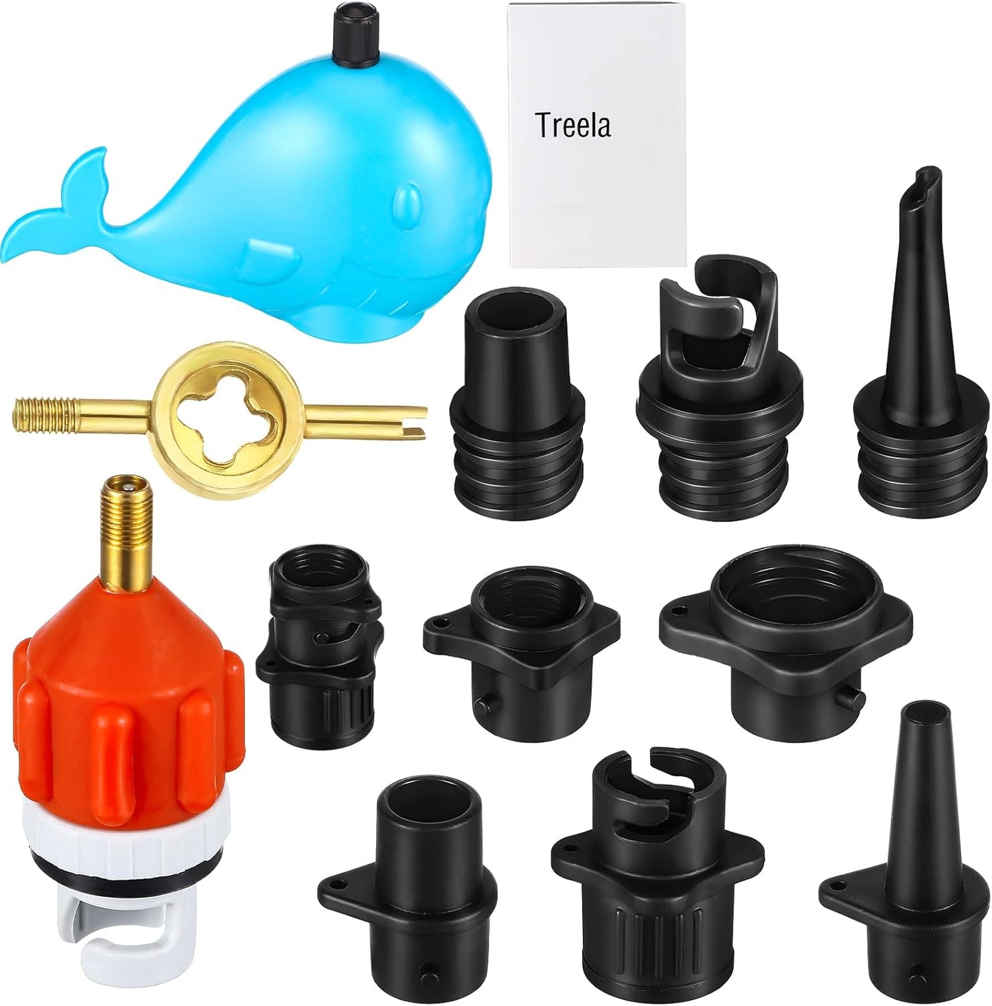 Treela Air Pump Adapter Compatible with SUP Pump 9 Nozzle