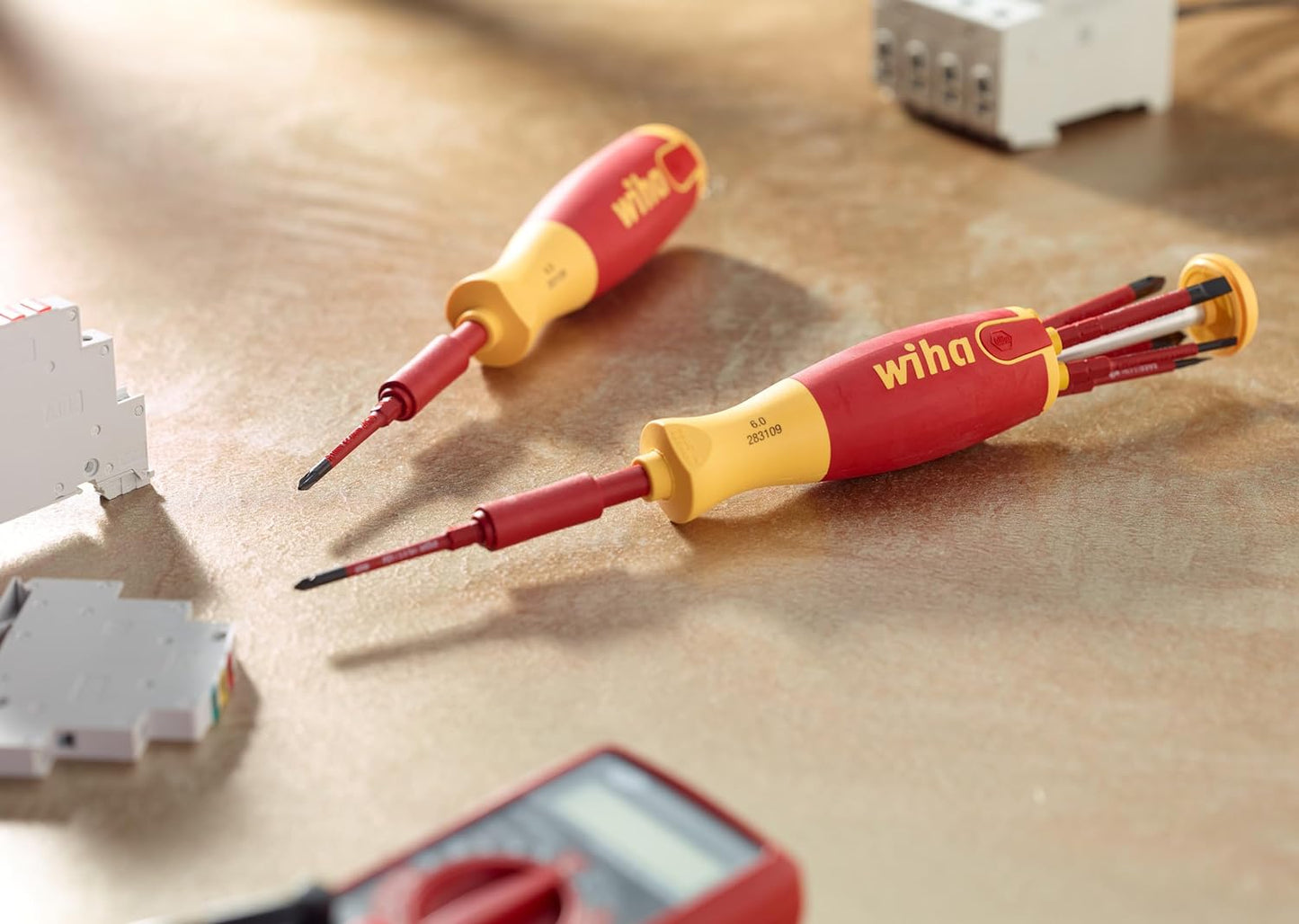 Wiha 28393 7 Piece Insulated SlimLine Ultra-Driver Blade Set Slotted, Phillips | Slotted, Phillips