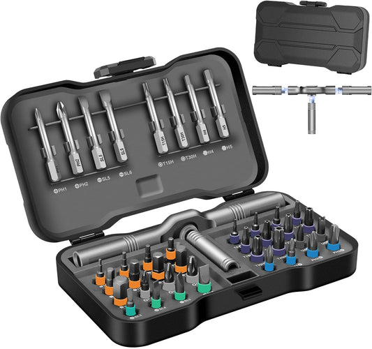 42 in 1 Magnetic Ratchet Screwdriver sets with S2 Steel Bits | Multi tool set for Furniture Assembly, Electrical Appliance Repair, Bicycle Tools, Gift