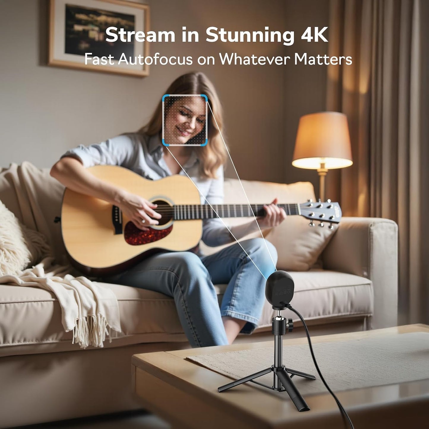 EMEET Piko 4K Webcam for Streaming, World’s 1st Dual-Camera AI-Powered 4K Camera w/AI Autofocus