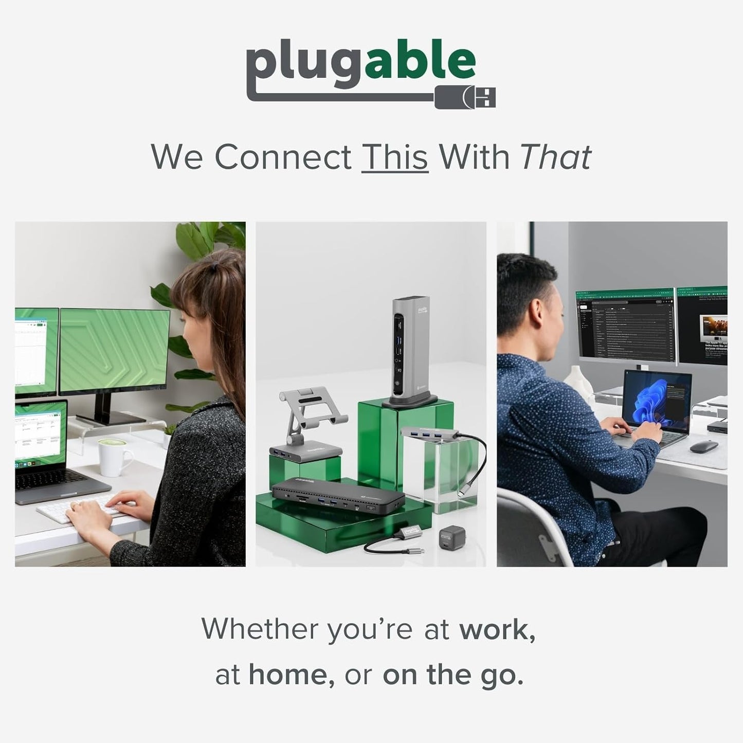 Plugable USB 3.0 Sharing Switch, One-Button USB A Switch to Share Devices Between 2 Computers | KVM Switch for Keyboards, Docking Stations & More