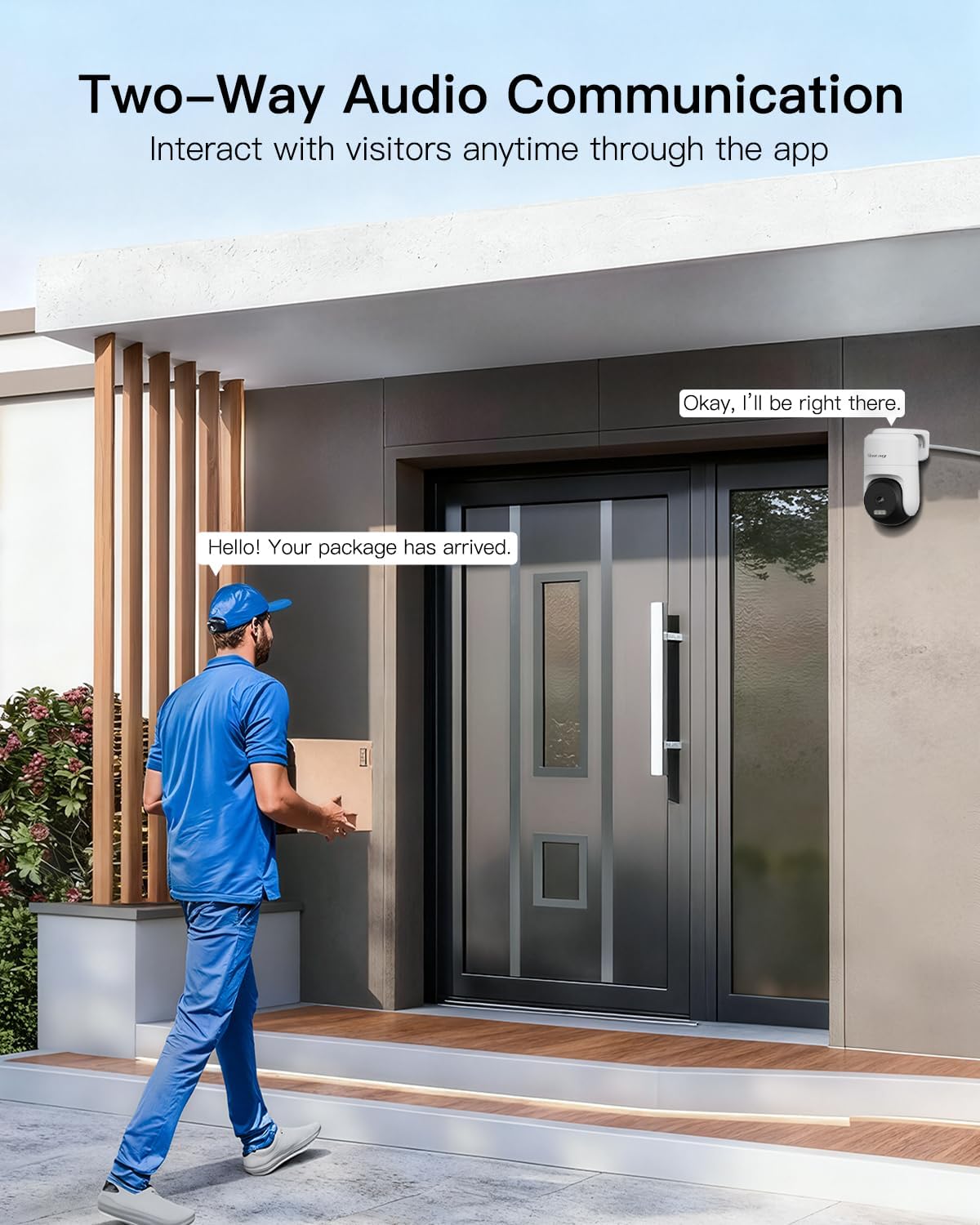 VIMTAG Pan/Tilt Outdoor Security Camera, 2.5K 4MP WiFi Home CCTV Camera, 360° View & Motion Tracking, Color Night Vision, 2-Way Audio, AI Detection Alarm, IP66, Cloud & SD Card Storage, Works w/Alexa