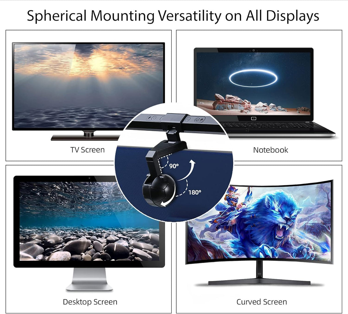 USB LED Lamp for Computer Monitor - Adjustable Brightness & Color Temperature, USB Powered, Matte Graffiti Finish, 40 cm, 5W, Eye-Care, Easy Installation, Perfect for Reading, Laptop, and Study