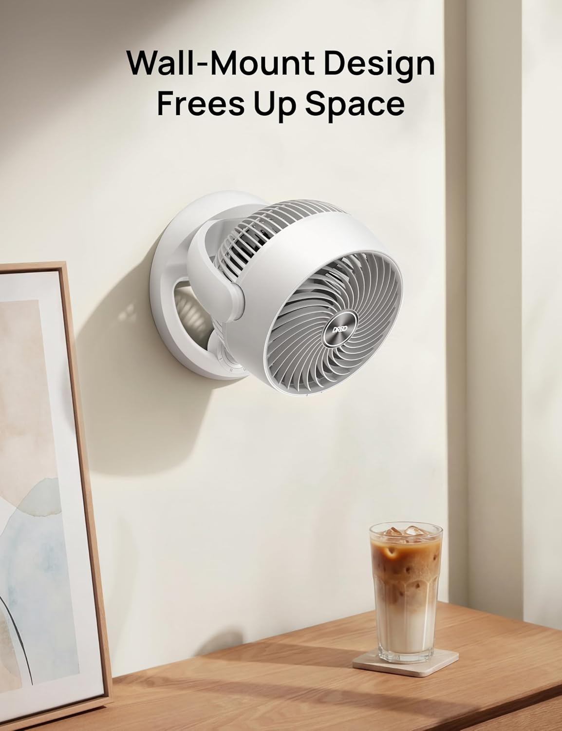 DREO Fan for Bedroom, 12 Inches, 70ft Powerful Airflow, 25db Quiet Table Air Circulator Fans for Dorm Room, 120° Adjustable Tilt, 3 Speeds, Desktop Fan for Home, Office, Kitchen