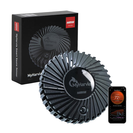Harvia Smart Sensor for Sauna Heaters, Compatible with Electric and Wood Burning Sauna Stoves, Adaptive Learning System, Integrated with MyHarvia App to Control Temperature, Humidity &amp; Usage