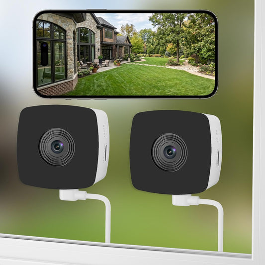 blurams Window Cameras for Home Security 5G&2.4G, 2K Security Camera Indoor, Pet Camera with Phone App, Indoor Camera w/AI Motion Detection, Compatible with Alexa, 2Pack