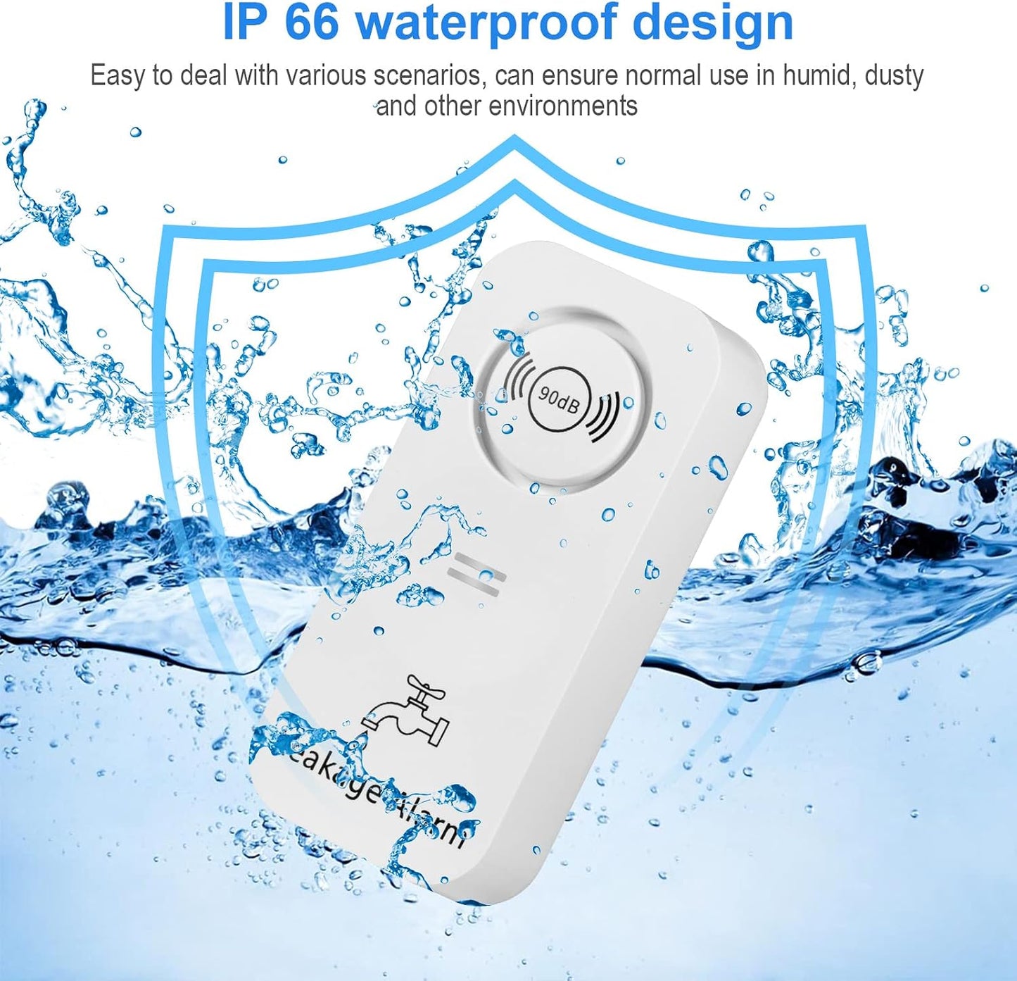 TOWODE Water Detectors Wireless 90dB Alarm Sensor, Sensitive Leak and Drip Alert for Kitchen Bathroom Basement (3 Pack)