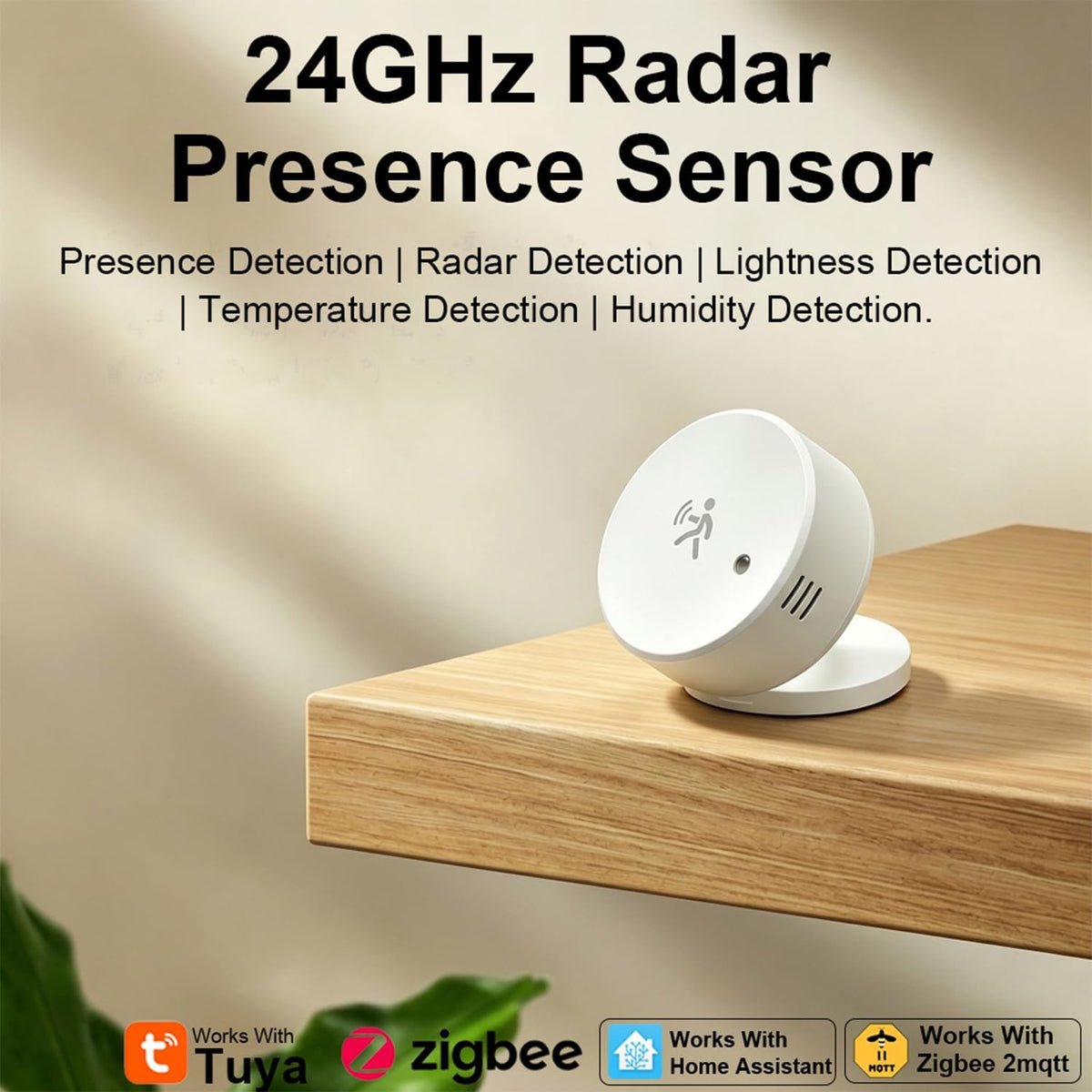 Zigbee Presence Sensor, Built-in Temperature, Humidity and Light Sensor