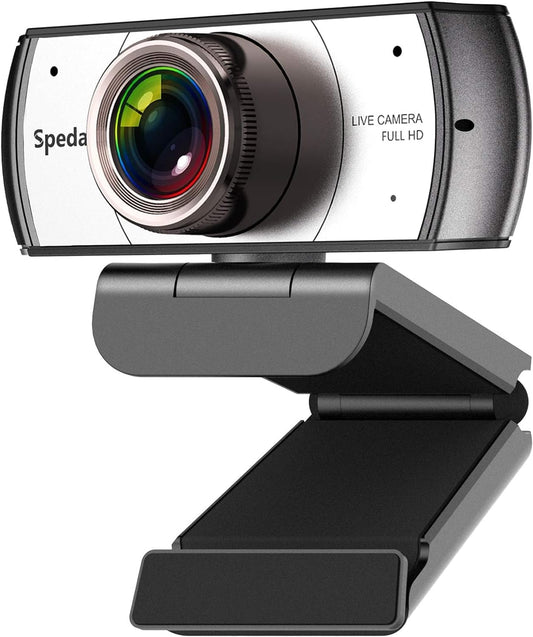 Wide Angle Webcam, 120 Degree Large View, Spedal 920 Pro Conference Camera | Full HD 1080P Video, Live Streaming Web Cam with Built-in Microphone, USB for Mac, PC, Laptop and Desktop