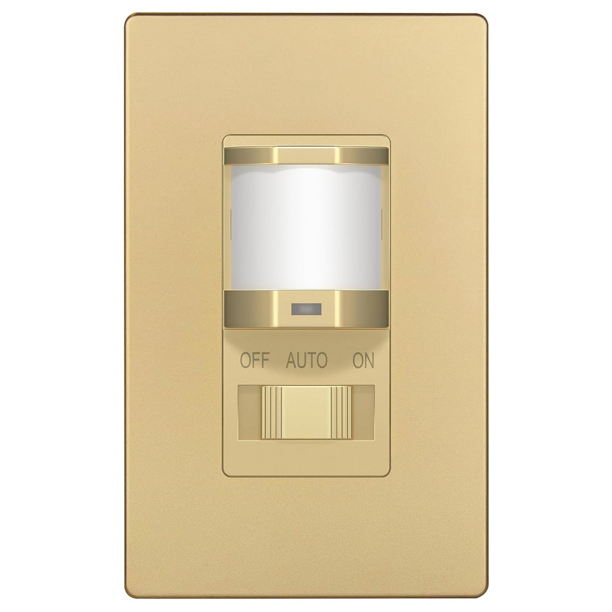 TOPGREENER Occupancy/Vacancy PIR Motion Sensor Light Switch, Gold, 1 Pack