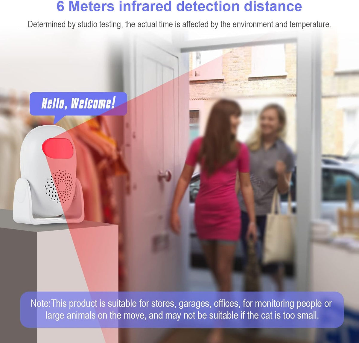Motion Sensor Alarm with 17 Chimes 3 Alarm Modes 4 Volume Levels Wireless Motion Detector Alarm with Remote 110dB Home Security Alarm (2 Motion Detector, 2 Remote Control)